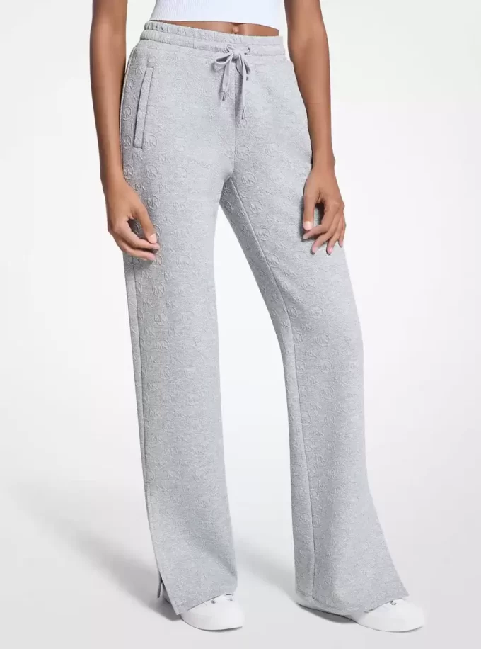 Pantaloni de trening cu logo jacquard Pantaloni de trening cu logo jacquard