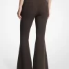 Pantaloni evazați din crep elastic Pantaloni evazați din crep elastic