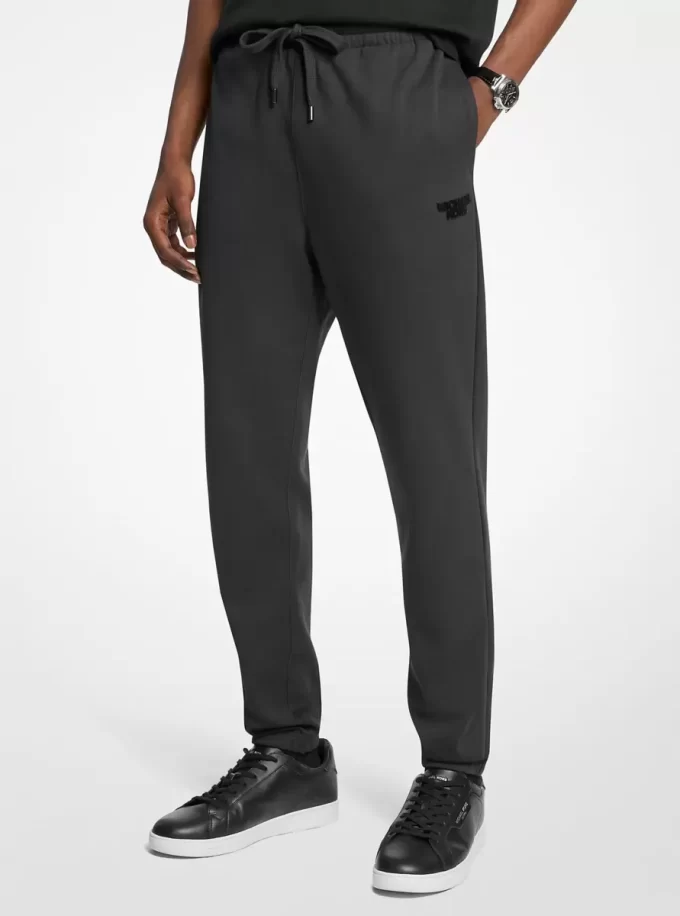 Pantaloni jogger din amestec de bumbac Pantaloni jogger din amestec de bumbac