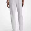 Pantaloni jogger din amestec de bumbac cu logo în relief Pantaloni jogger din amestec de bumbac cu logo în relief