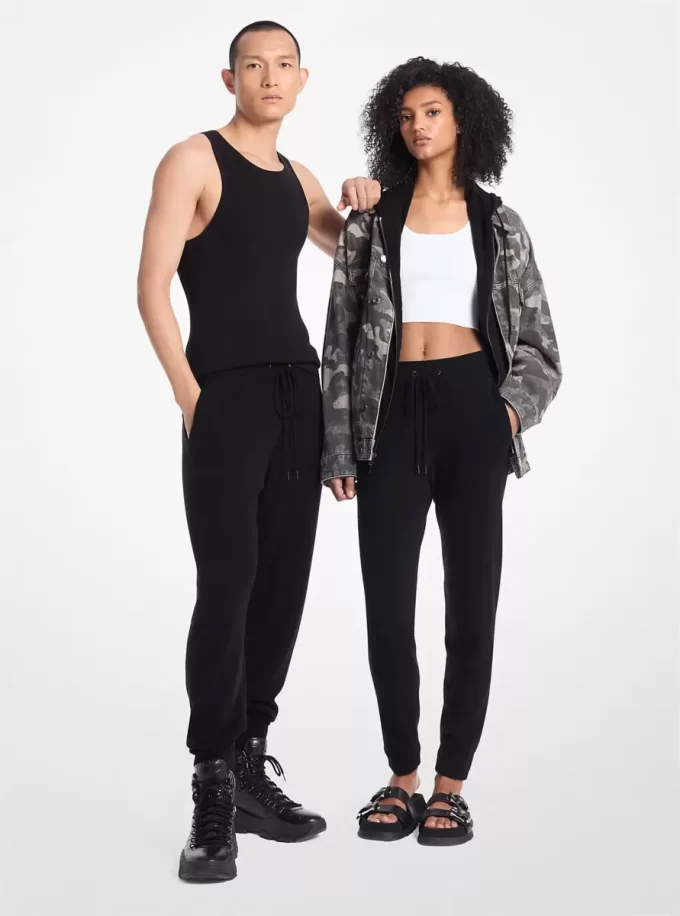 Pantaloni jogger din amestec de lână și cașmir Pantaloni jogger din amestec de lână și cașmir