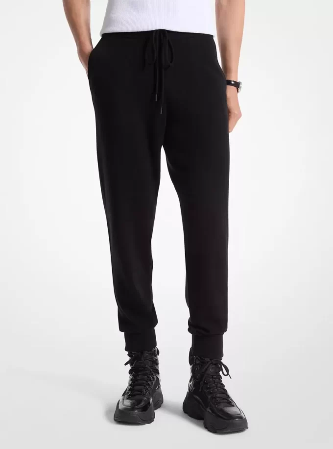 Pantaloni jogger din amestec de lână și cașmir Pantaloni jogger din amestec de lână și cașmir
