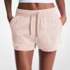 Pantaloni scurți din amestec de bumbac cu broderie de inimă