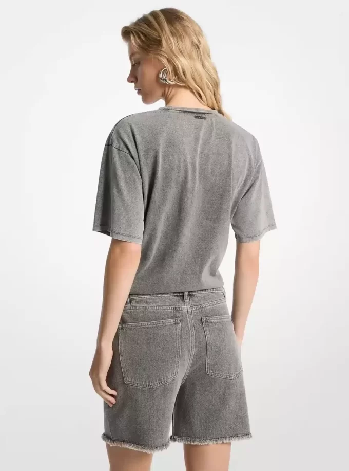 Pantaloni scurți din denim boyfriend Pantaloni scurți din denim boyfriend