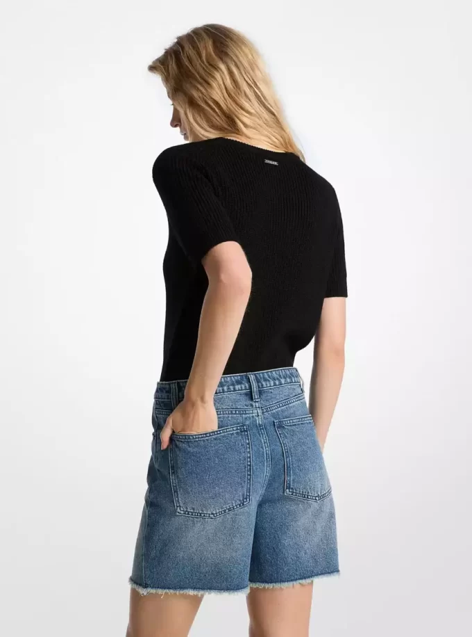 Pantaloni scurți din denim boyfriend Pantaloni scurți din denim boyfriend