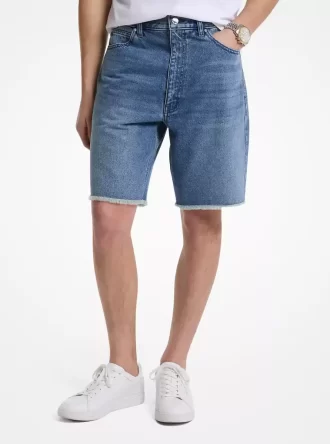 Pantaloni scurți din denim zdrențuiți