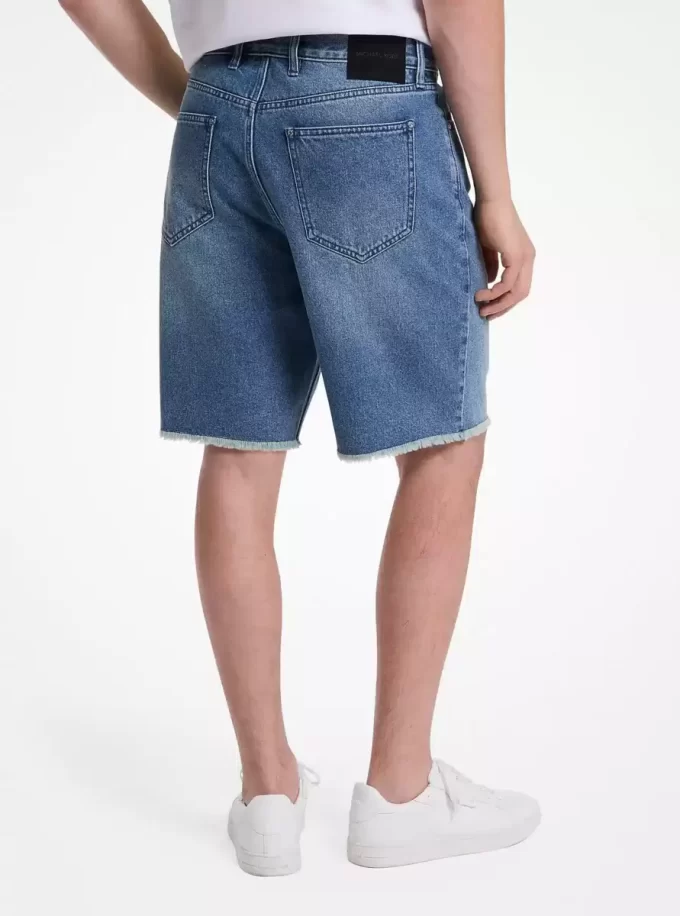 Pantaloni scurți din denim zdrențuiți