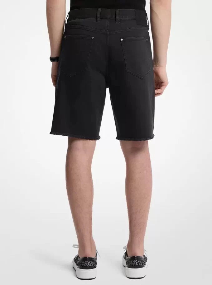 Pantaloni scurți din denim zdrențuiți