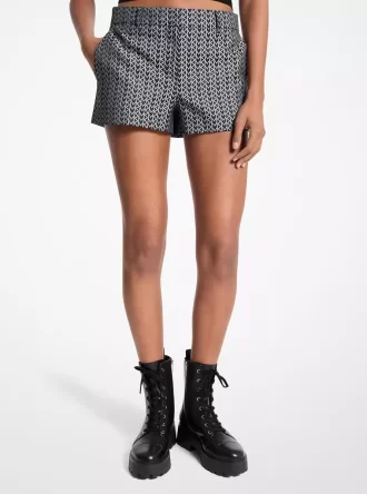 Pantaloni scurți jacquard cu logo MK2000 Pantaloni scurți jacquard cu logo MK2000