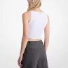 Pantaloni scurți plisați din lână elastică, destrămați Pantaloni scurți plisați din lână elastică, destrămați