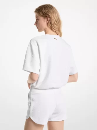 Pantaloni scurți tricotați cu logo jacquard