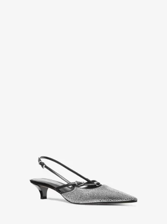 Pantofi cu slingback Selina cu ornament