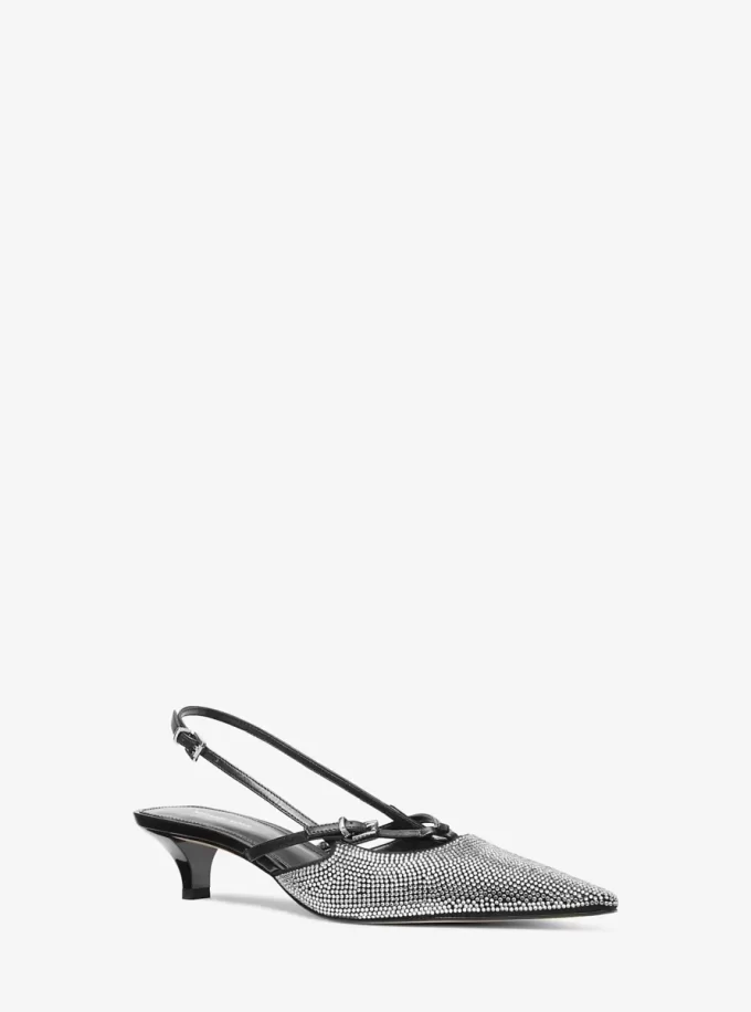 Pantofi cu slingback Selina cu ornament