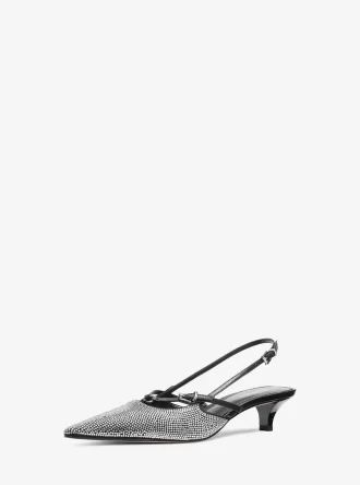 Pantofi cu slingback Selina cu ornament