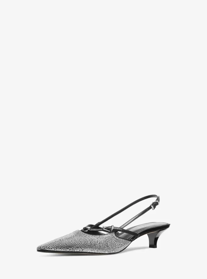 Pantofi cu slingback Selina cu ornament