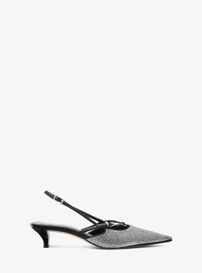 Pantofi cu slingback Selina cu ornament