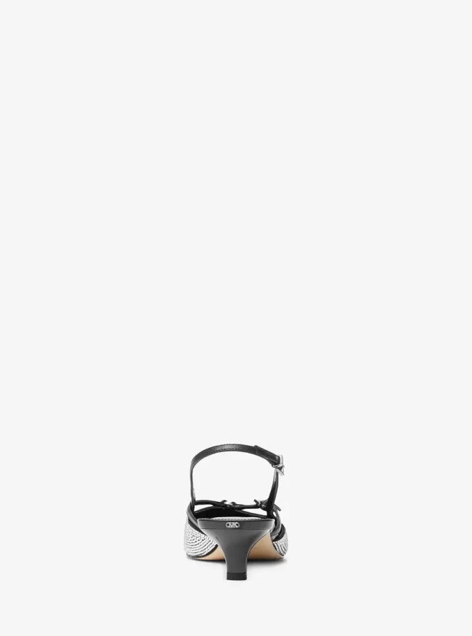 Pantofi cu slingback Selina cu ornament