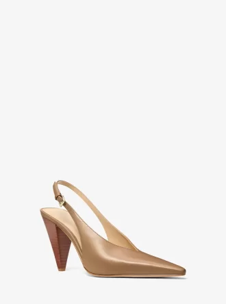 Pantofi cu toc din piele Electra Slingback