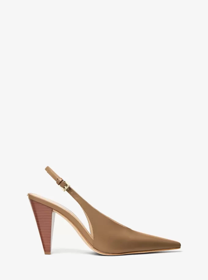 Pantofi cu toc din piele Electra Slingback Pantofi cu toc din piele Electra Slingback