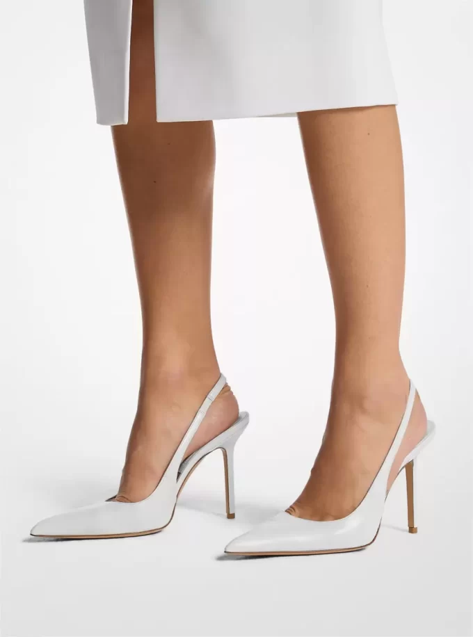 Pantofi cu toc din piele Reece Slingback Pantofi cu toc din piele Reece Slingback