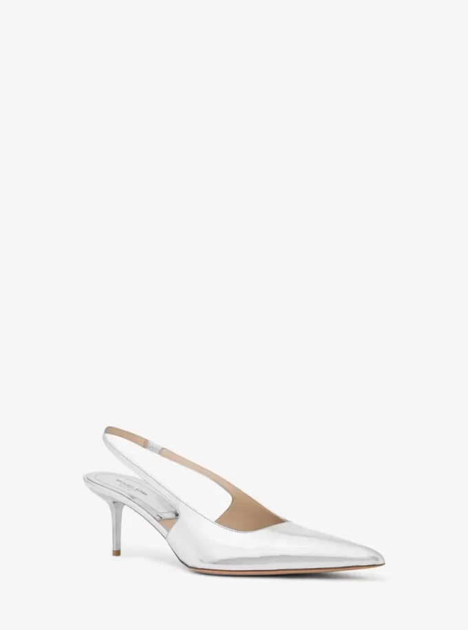 Pantofi cu toc Emma din piele metalică Pantofi cu toc Emma din piele metalică