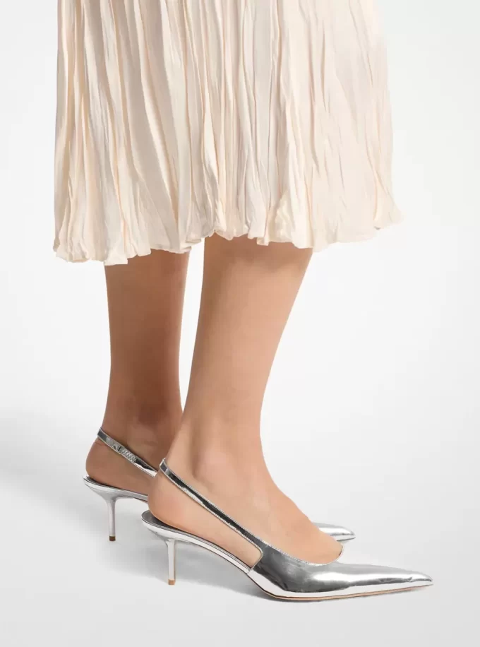 Pantofi cu toc Emma din piele metalică Pantofi cu toc Emma din piele metalică