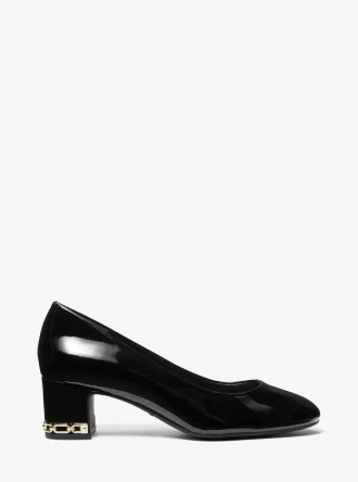 Pantofi cu toc June Flex din piele lăcuită