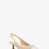 Pantofi cu toc metalic Amali cu ornament