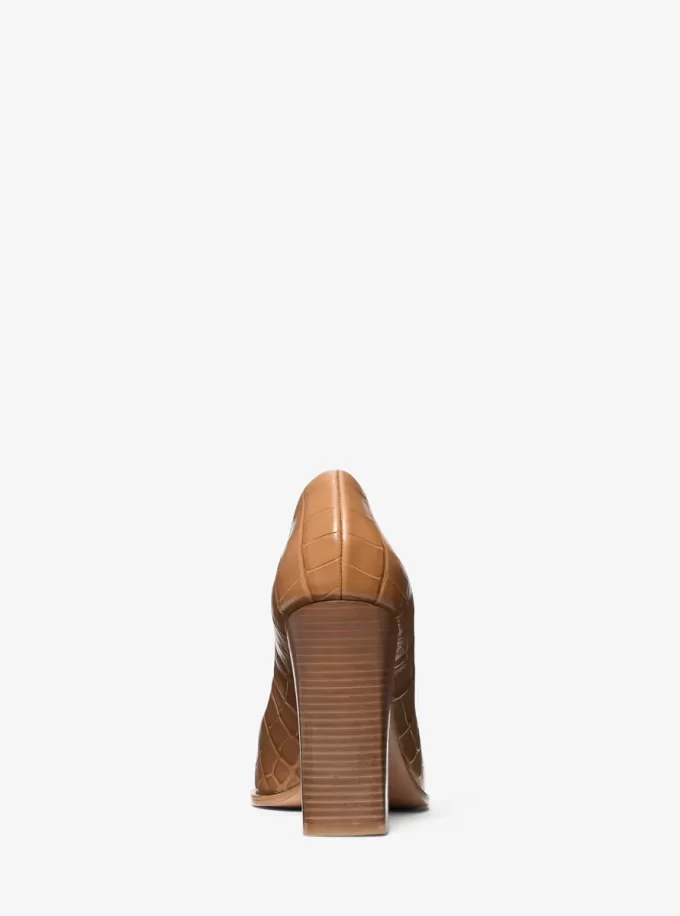 Pantofi Jeanne din piele cu imprimeu de crocodil Pantofi Jeanne din piele cu imprimeu de crocodil