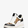 Pantofi sport cu platformă Emmy din piele și imprimeu leopard pentru bebeluși Pantofi sport cu platformă Emmy din piele și imprimeu leopard pentru bebeluși