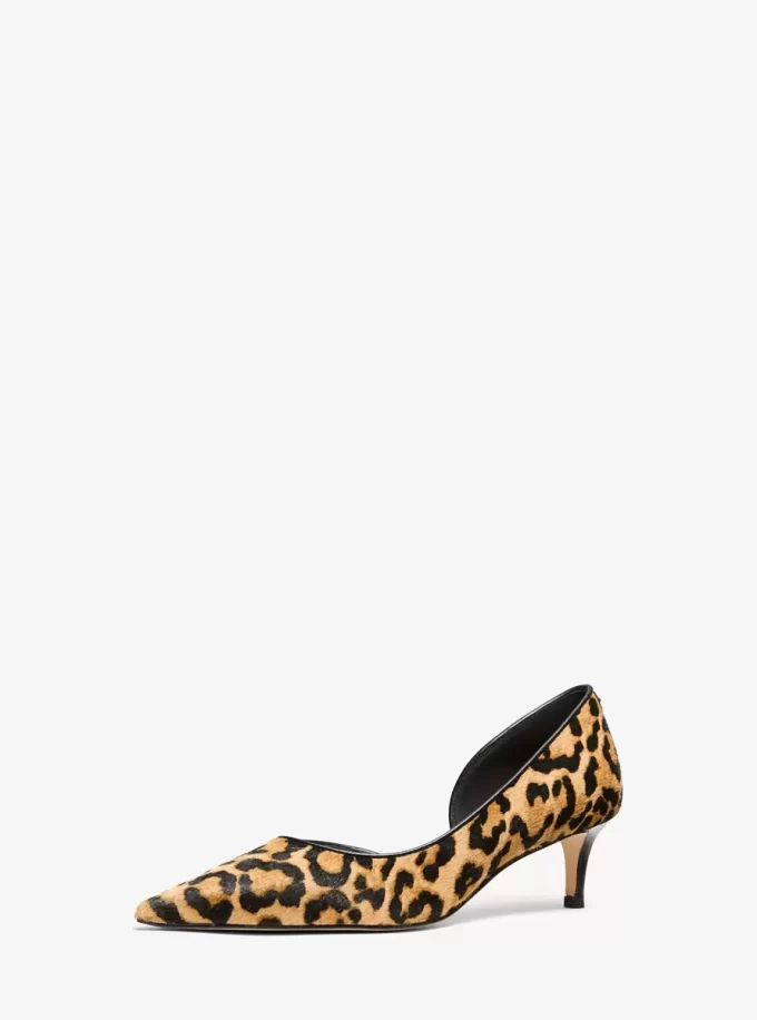 Pantofi sport Elyse cu imprimeu leopard și păr de vițel Pantofi sport Elyse cu imprimeu leopard și păr de vițel