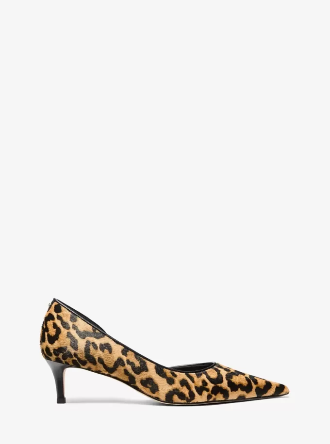 Pantofi sport Elyse cu imprimeu leopard și păr de vițel Pantofi sport Elyse cu imprimeu leopard și păr de vițel
