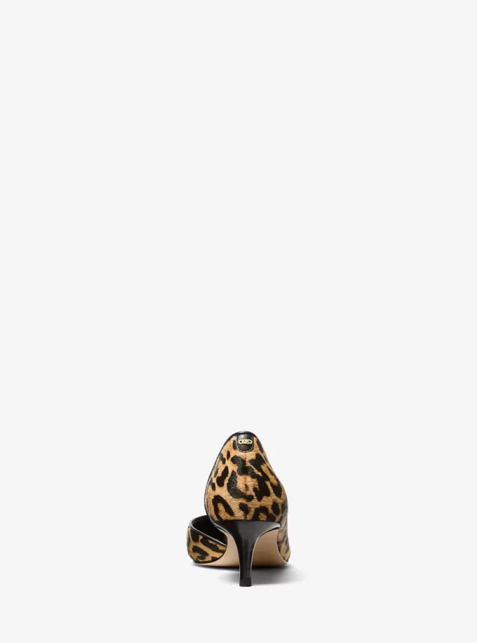 Pantofi sport Elyse cu imprimeu leopard și păr de vițel Pantofi sport Elyse cu imprimeu leopard și păr de vițel