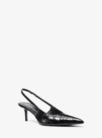 Pantofi sport Emma Crocodile din piele cu relief