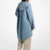 Parka din denim cu glugă