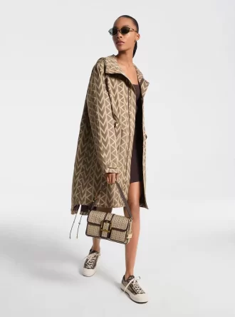 Parka supradimensionată cu logo jacquard MK2000
