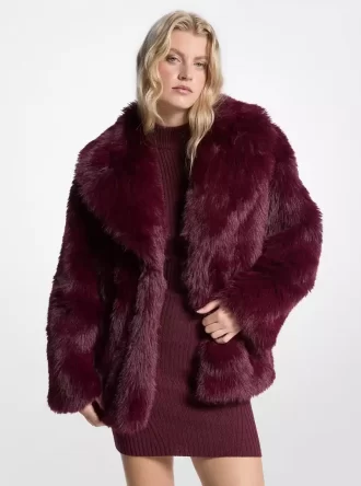 Peacoat din blană artificială