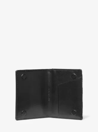 Portofel bifold cu logo jacquard Cooper