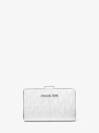 Portofel mediu Jet Set Travel cu logo, pliabil