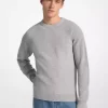 Pulover cu guler rotund din amestec de lână Pulover cu guler rotund din amestec de lână