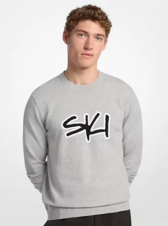 Pulover cu intarsie de schi