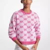Pulover tricotat cu logo jacquard Pulover tricotat cu logo jacquard