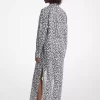 Rochie-cămașă din bumbac cu imprimeu floral Rochie-cămașă din bumbac cu imprimeu floral