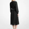 Rochie-cămașă plisată cu curea Georgette Rochie-cămașă plisată cu curea Georgette