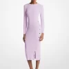 Rochie cu capse din amestec de viscoză Rochie cu capse din amestec de viscoză