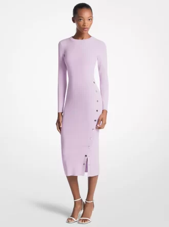 Rochie cu capse din amestec de viscoză