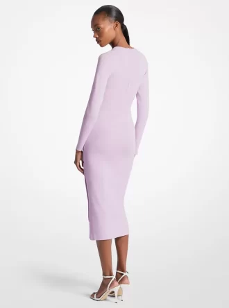 Rochie cu capse din amestec de viscoză