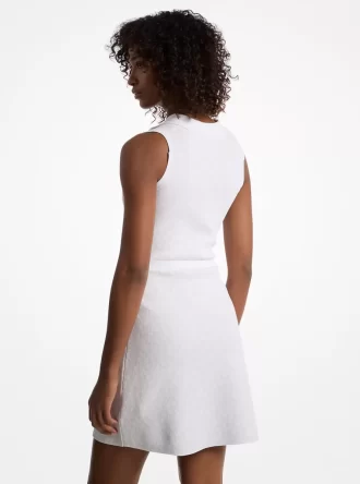 Rochie cu fermoar și logo din jacquard