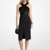 Rochie cu halter din crep și paiete Rochie cu halter din crep și paiete