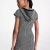 Rochie cu hanorac din jacquard cu logo MK2000